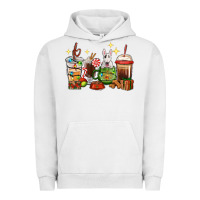 Pigment Lunar Rock Christmas coffee cups with Bull Terrier Urban Hoodie - RanaPortraitStore