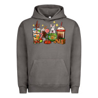 Pigment Tornado Christmas coffee cups with Bull Terrier Urban Hoodie - RanaPortraitStore