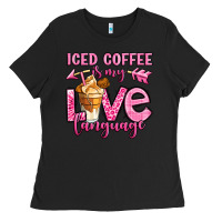 Black iced coffee is my love language Ladies Tee - OliviaCreatesArt