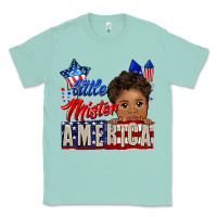 Seafoam little mister america black boy Classic Tee - CowGirlArtShop