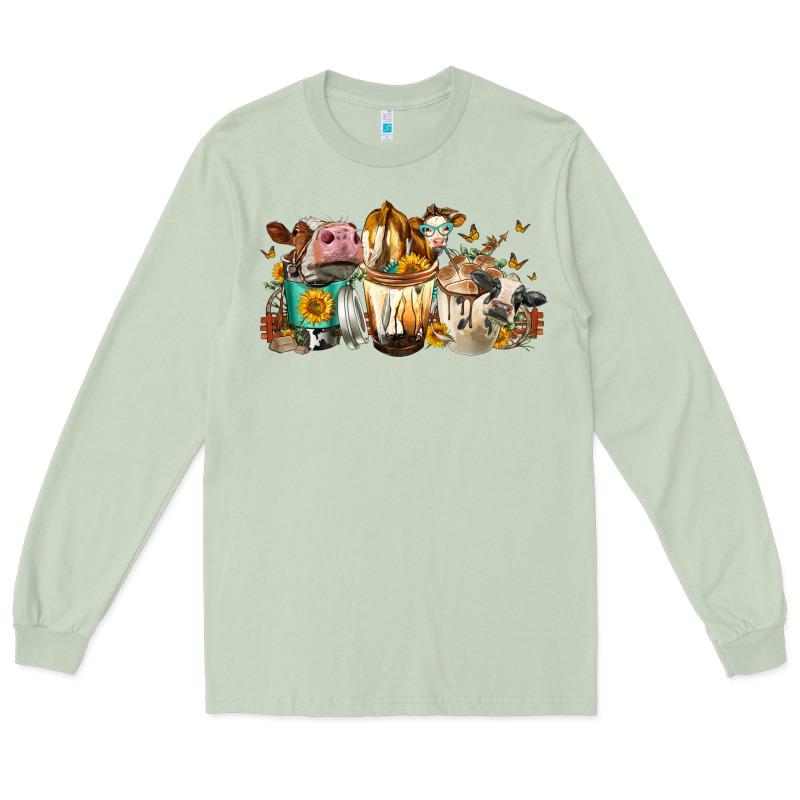 Cows And Coffee Long Sleeve Tee by FaDigitalArtStudio | Teevron