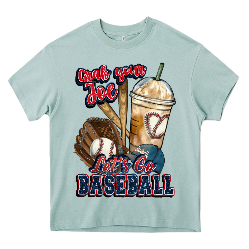 Grab Your Joe Lets Go Baseball Heavy Core Tee by HowdyJamesFarm | Teevron