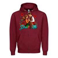 Burgundy you and me Zipper Hoodie - AdoDesignShop