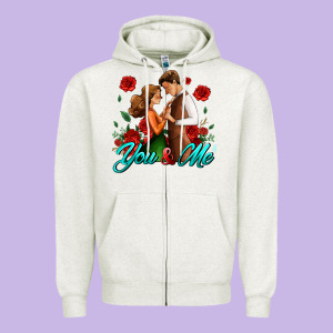 You And Me Zipper Hoodie Designed By Adodesignshop