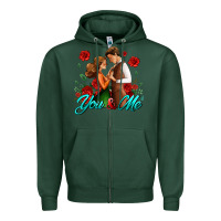 Sports Green you and me Zipper Hoodie - AdoDesignShop