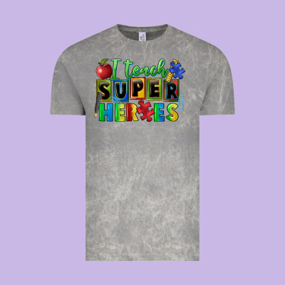 I Teach Super Heroes Vintage Tee Designed By Fadigitalartstudio