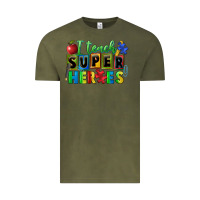 Vintage Olive I teach super heroes Vintage Tee - FaDigitalArtStudio