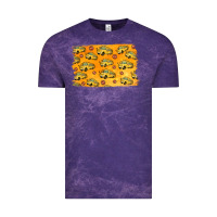 Cloud Purple School Bus Pattern Vintage Tee - Jasminsmagicworld