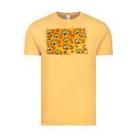 Vintage Mustard School Bus Pattern Vintage Tee - Jasminsmagicworld