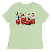 Matcha ladybug coffee cups Ladies Tee - OliviaCreatesArt