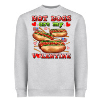Heather Grey hot dogs are my valentine Heavyweight Sweatshirt - AdoDesignShop