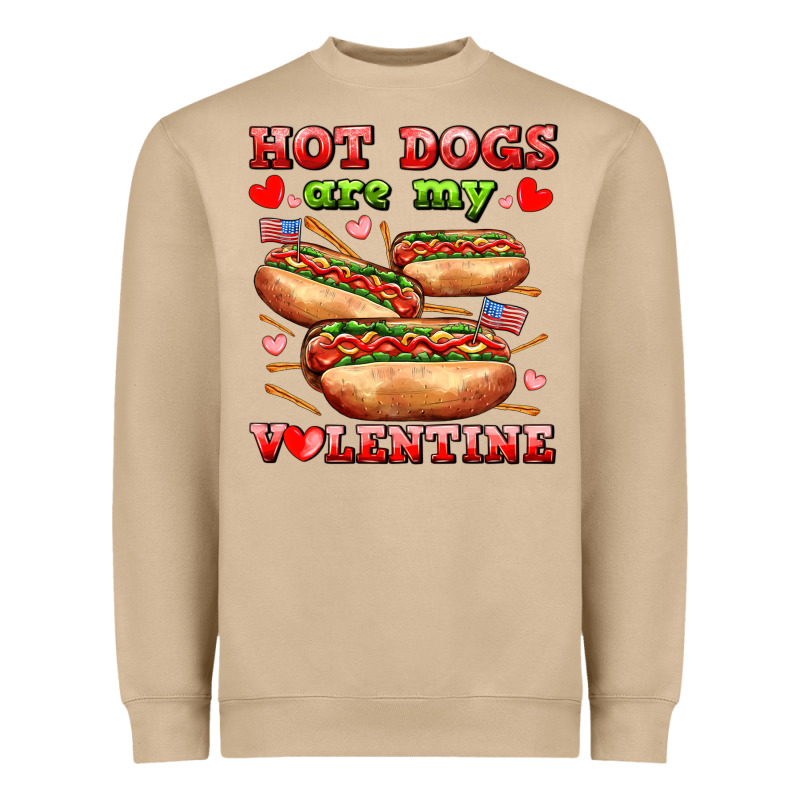 Hot Dogs Are My Valentine Heavyweight Sweatshirt by AdoDesignShop | Teevron