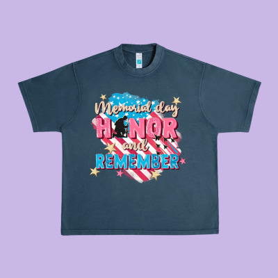 Memorial Day Honor And Remember Urban Heavy Tee Designed By Fadigitalartstudio