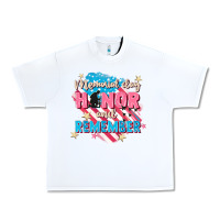 White Memorial Day honor and remember Urban Heavy Tee - FaDigitalArtStudio