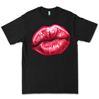 Black Lip mark Valentine's Day Premium Tee - HowdyJamesFarm