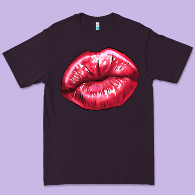 Lip Mark Valentine's Day Premium Tee Designed By Howdyjamesfarm