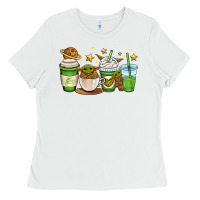 White fantastic movie character coffee cups Ladies Tee - OliviaCreatesArt