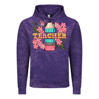 Cloud Purple teacher floral pencil Vintage Hoodie - BundleAndBundleShop