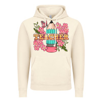 Vintage Artic teacher floral pencil Vintage Hoodie - BundleAndBundleShop