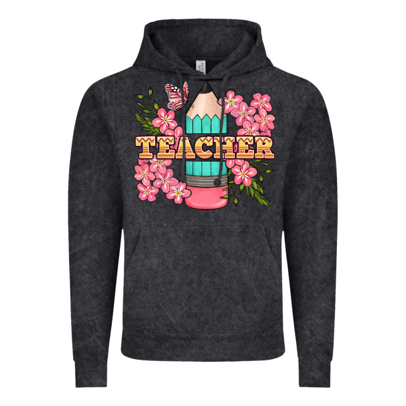 Teacher Floral Pencil Vintage Hoodie by BundleAndBundleShop | Teevron