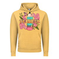 Vintage Mustard teacher floral pencil Vintage Hoodie - BundleAndBundleShop
