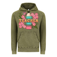 Vintage Olive teacher floral pencil Vintage Hoodie - BundleAndBundleShop