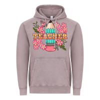 Vintage Zinc teacher floral pencil Vintage Hoodie - BundleAndBundleShop