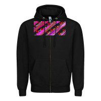 Black leopar and cowhide with heart candies Zipper Hoodie - AdoDesignShop