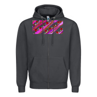 Smoke leopar and cowhide with heart candies Zipper Hoodie - AdoDesignShop