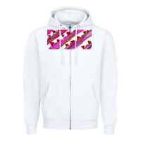 White leopar and cowhide with heart candies Zipper Hoodie - AdoDesignShop