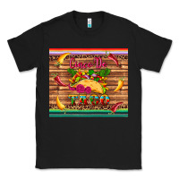 Black cinco de taco paper serape leopard wooden Classic Tee - Artiststas
