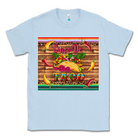 Dusty Blue cinco de taco paper serape leopard wooden Classic Tee - Artiststas