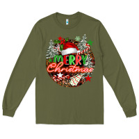 Army Green Merry christmas Long Sleeve Tee - FaDigitalArtStudio