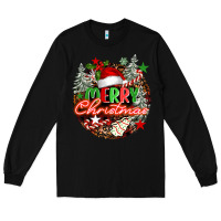 Black Merry christmas Long Sleeve Tee - FaDigitalArtStudio