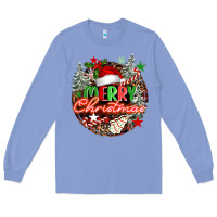 Colony Blue Merry christmas Long Sleeve Tee - FaDigitalArtStudio