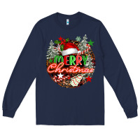 Navy Merry christmas Long Sleeve Tee - FaDigitalArtStudio