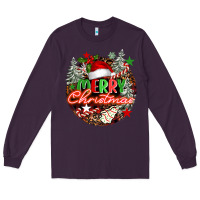 Plum Merry christmas Long Sleeve Tee - FaDigitalArtStudio
