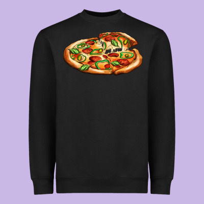 Big Pizza Heavyweight Sweatshirt Designed By Adodesignshop