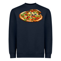 Navy big pizza Heavyweight Sweatshirt - AdoDesignShop
