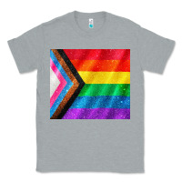 Heather Grey Pride flag Classic Tee - CowGirlArtShop