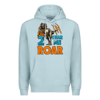 Blue Mist i'm two hear me roar dinosaur birthday Premium Hoodie - LillyAllenDesigns