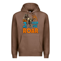 Chestnut i'm two hear me roar dinosaur birthday Premium Hoodie - LillyAllenDesigns