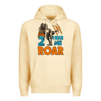 Pina Colada i'm two hear me roar dinosaur birthday Premium Hoodie - LillyAllenDesigns
