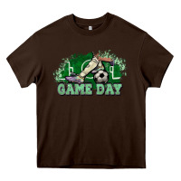 Chocolate Brown Game day soccer Heavy Core Tee - HowdyJamesFarm