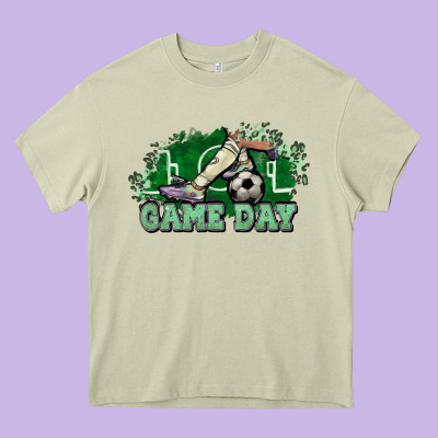 Game Day Soccer Heavy Core Tee Designed By Howdyjamesfarm