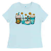 Baby Blue jesus coffee cups Ladies Tee - OliviaCreatesArt