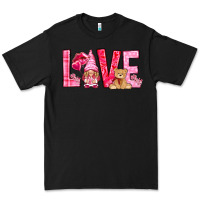 Black Love with gnome Valentine's Day Premium Tee - HowdyJamesFarm
