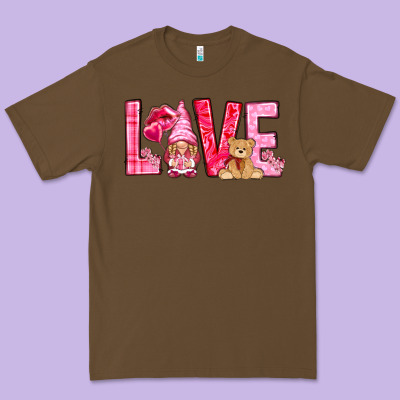 Love With Gnome Valentine's Day Premium Tee Designed By Howdyjamesfarm