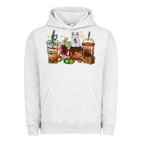 Pigment Lunar Rock Christmas coffee cups with White Shepherd Urban Hoodie - RanaPortraitStore