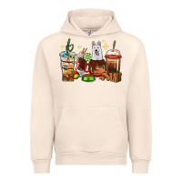 Sandshell Christmas coffee cups with White Shepherd Urban Hoodie - RanaPortraitStore